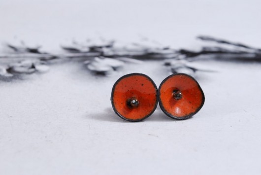PETALS (ORANGE) - kolczyki Dorota Oyrzanowska