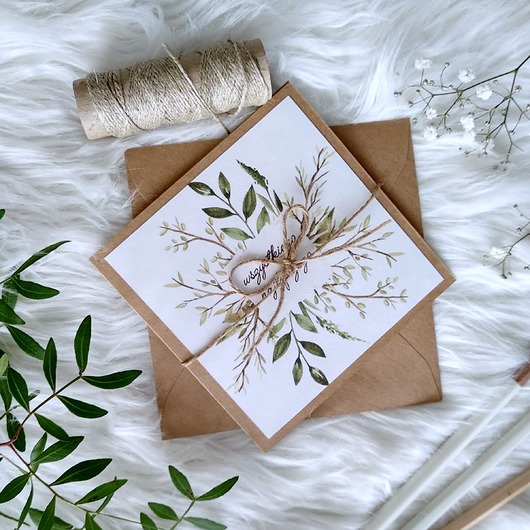 kartki okolicznościowe - wydruki Kartka  okolicznościowa z gałązkami