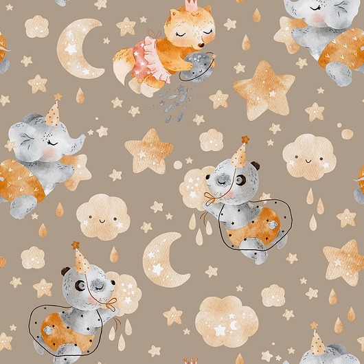 naklejki ścienne do pokoju dziecka Tapeta Dreamy Pandas 4 53cmx10m PZ