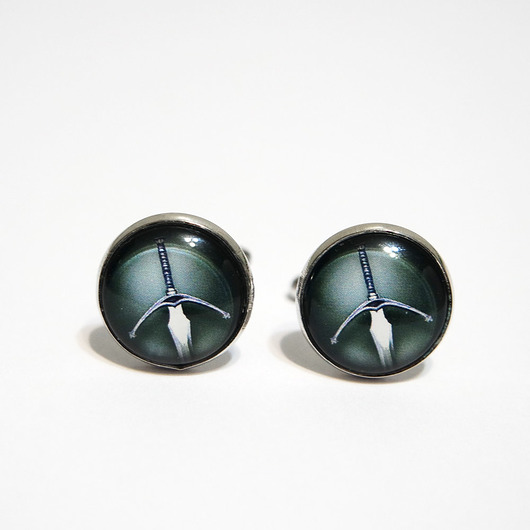 spinki do mankietów Miecz, rękojeść - spinki do mankietów