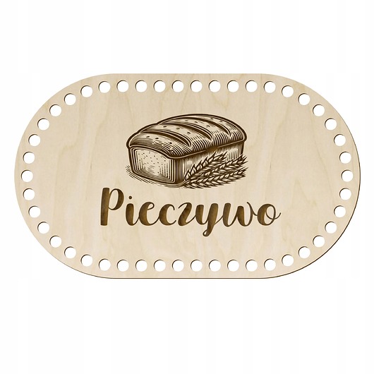 skrzynki, kufry i pudła Baza na Sztućce Pieczywo do Szydełkowania Spód do Koszyka OWAL 27x16cm 6mm