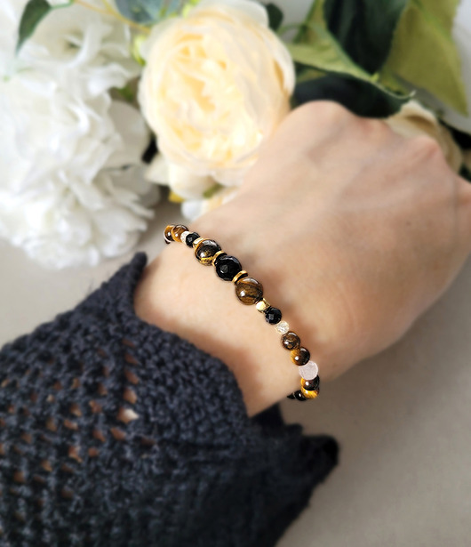 bransoletki z kamieni naturalnych BYK- z Turmalinem Zodiakalna bransoletka