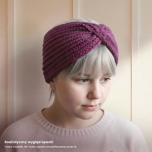 dziewczynka - inne Opaska merino na zamówienie