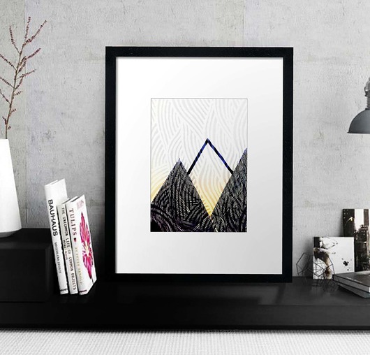 Plakat Grafika autorski wzór "Mountains" ThinLine