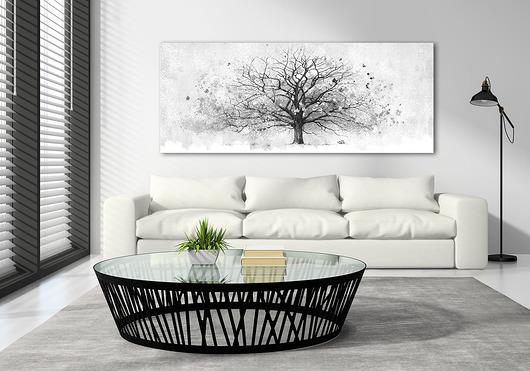 Grafika na płótnie Abstakcyjne drzewo- 150x60cm LUdesign gallery
