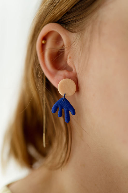 kolczyki z masy plastycznej Wiszące kolczyki Henri Matisse MINI