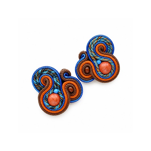 kolczyki soutache Jesienne kolczyki sutasz