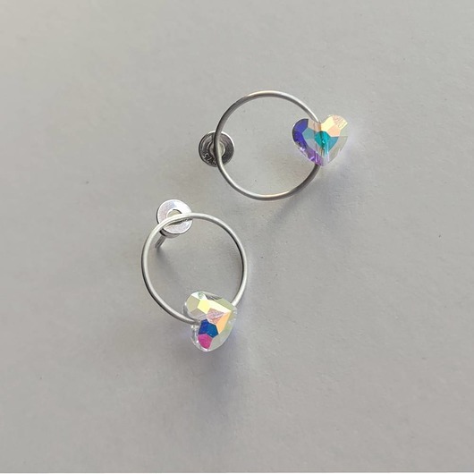 kolczyki swarovski Kolczyki Swarovski SERDUSZKO