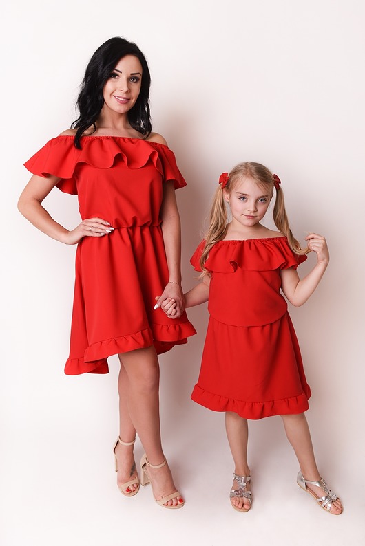 Komplet sukienek "Mama i Córka" LM42/4 i LD42/4 LATORI