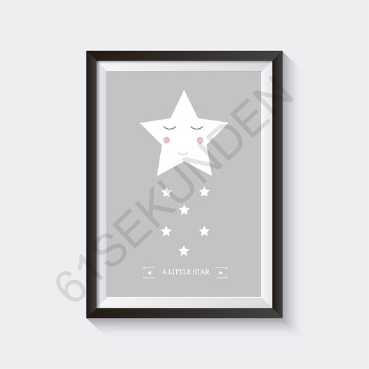  Plakat do pokoju dziecięcego LITTLE STAR 61sekunden