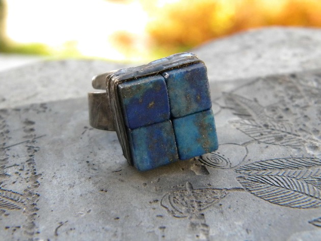 pierścionki - różne Lapis lazuli  - pierścionek