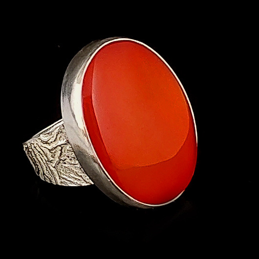 pierścionki srebrne Dostojna czeriweń Karneolu