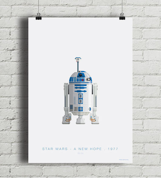 Plakat Star Wars - R2D2  minimalmill