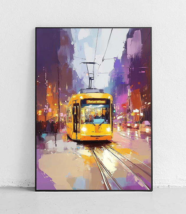 plakaty Plakat Nocny blask miejskich świateł