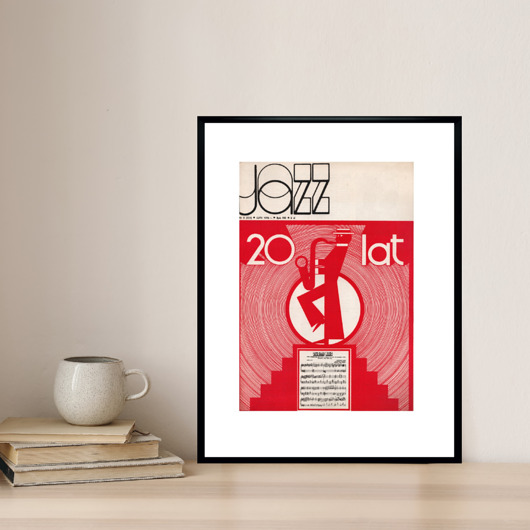 plakaty Plakat Oprawiona okładka czasopisma JAZZ z 1976, aut. Andrzej Krajewski