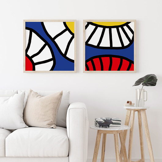 plakaty Zestaw dwóch plakatów abstrakcyjnych