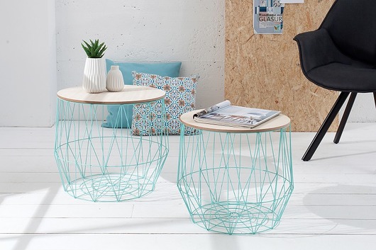 Zestaw stolików drucianych Storage 2szt Home Design