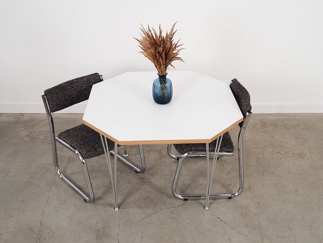 stoły Stół biały, duński design, lata 80, produkcja: Dania