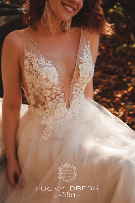 suknie ślubne Suknia ślubna glitter różowe złoto / GABRIELA