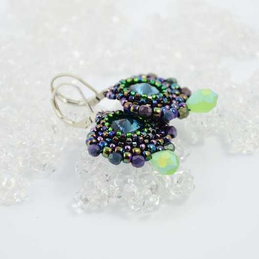Kolczyki Swarovski Pawie oczko Izziland