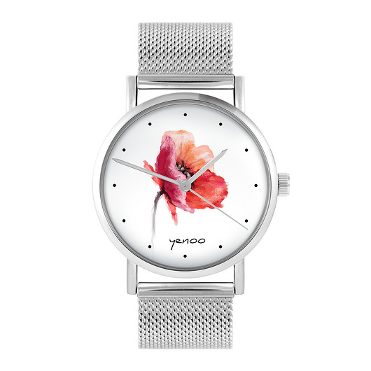 zegarki damskie Zegarek - Mak - bransoleta mesh