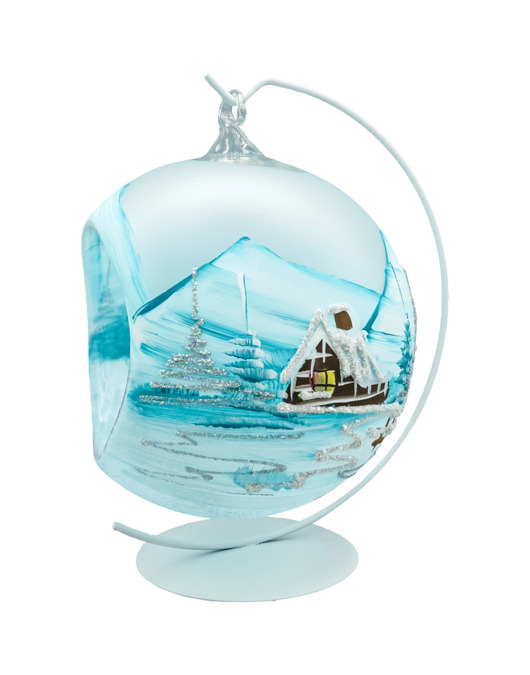 bombki Bombka Lampion ze stojakiem: błękitna wioska