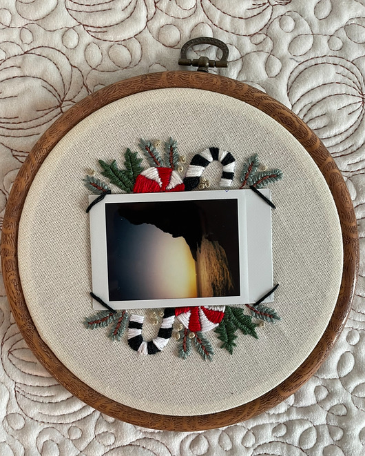 dekoracje świąteczne Świąteczny tamborek z Twoim zdjęciem, instax