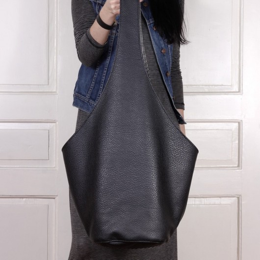  Short Boogi Bag czarna / torebka hobo / boho hairoo