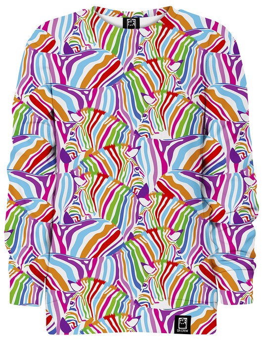 bluzy dla dziewczynki Bluza bez kaptura Dziewczynka DR.CROW Zebra