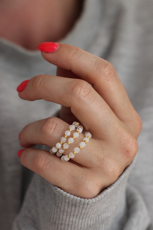 pierścionki elastyczne Pierścionek gold moon