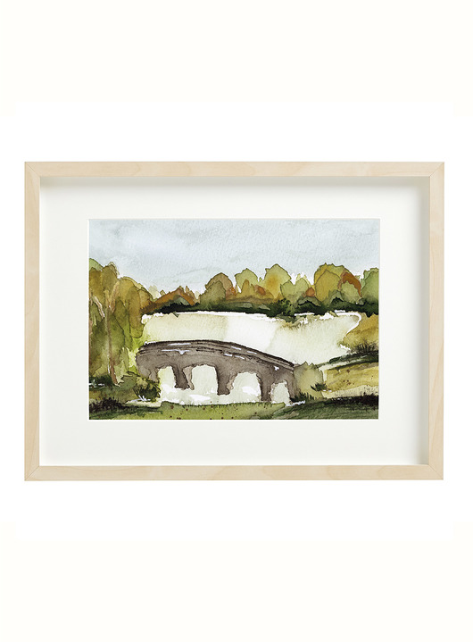 grafiki i ilustracje ORYGINAŁ 10 x 15 cm - Akwarelowy pejzaż No.2
