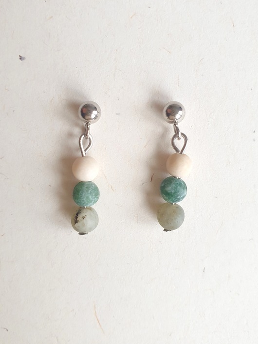 kolczyki z kamieniami Kolczyki DROPSY MINI labradoryt, jaspis obrazkowy, kamień rzeczny