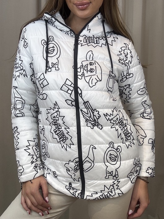 kurtki damskie Miza - Krótka kurtka z kapturem