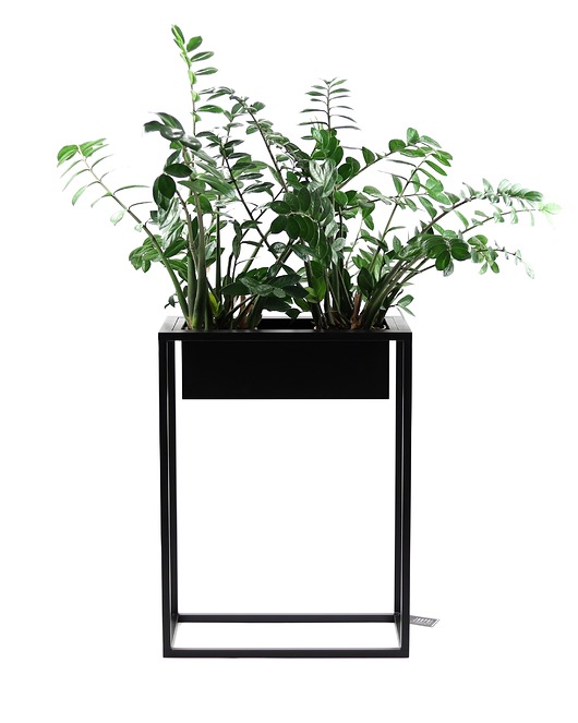 kwietniki Kwietnik Metalowy Stojak na kwiaty LUX 80x60cm czarny LOFT