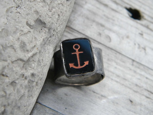 pierścionki - różne Kotwiczka   - pierścionek