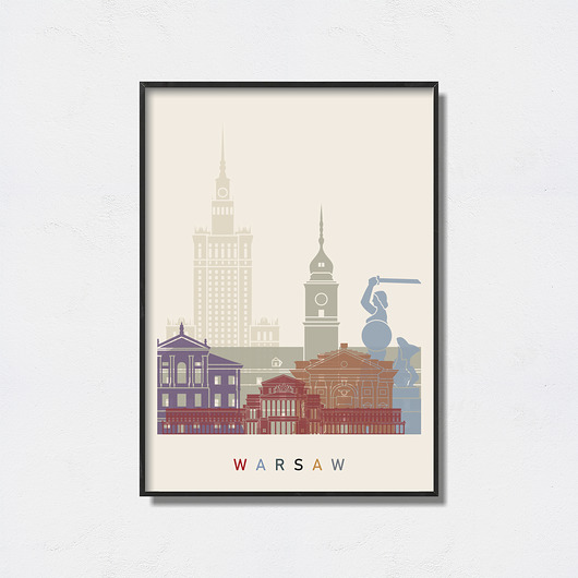 Warszawa  grafika minimalistyczna Pas De LArt