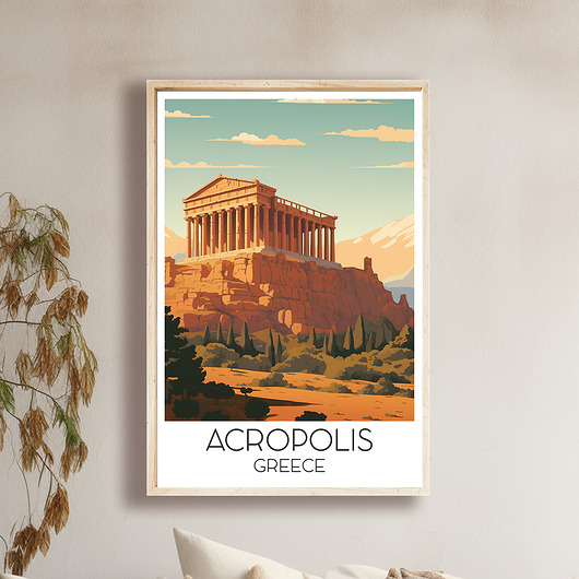 plakaty Grecja - Akropolis - Plakat, pamiątka dla podróżnika