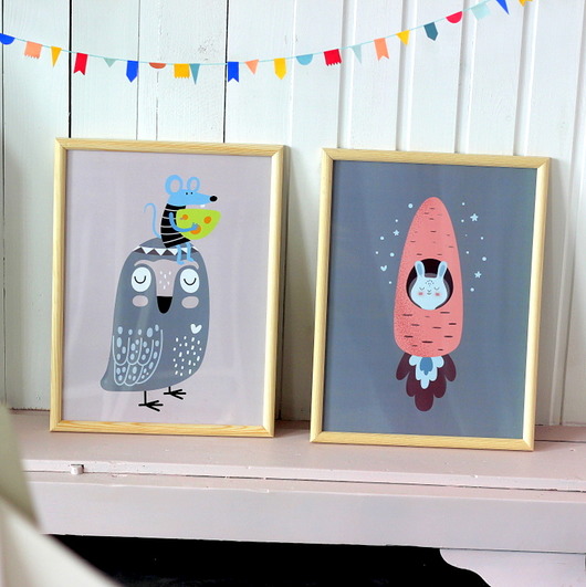 obrazy i plakaty do pokoju dziecięcego obrazki  30x40 komplet z ramkami  dla dzieci