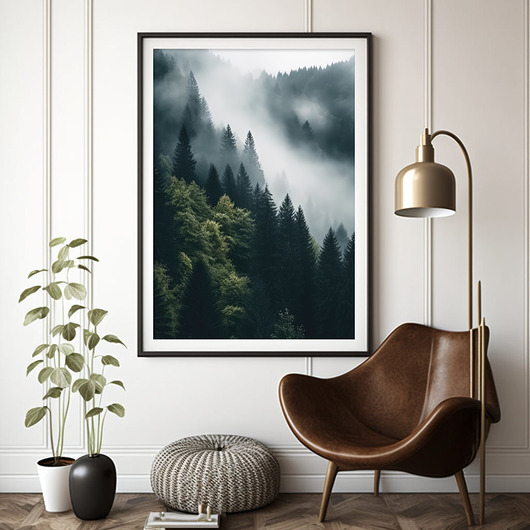 plakaty Plakat Tajemniczy las o świcie