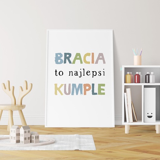 obrazy i plakaty do pokoju dziecięcego BRACIA - plakat A3
