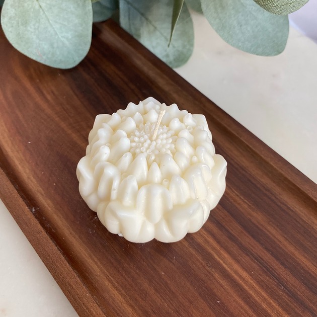 świeczniki i świece Świeca sojowa ekologiczna dekoracyjna "Flower" 55x35mm