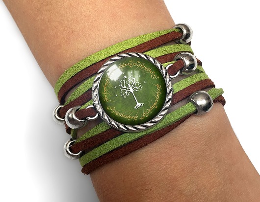 bransoletki ze szkła Bransoletka DRZEWO GONDORU - 0529