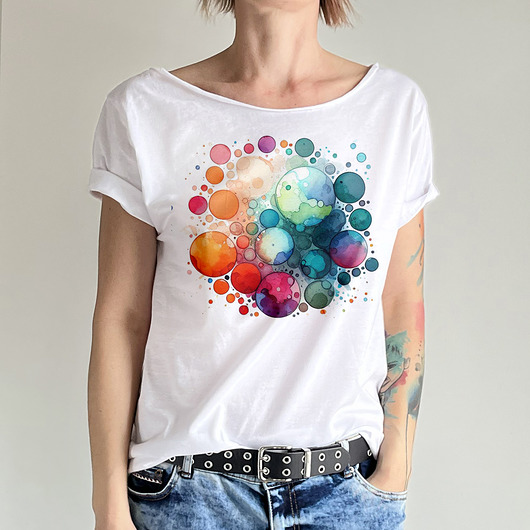 t-shirt damskie Banieczki kolorów Biały Oversize