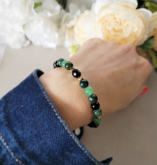 bransoletki z kamieni naturalnych OCHRONA i SZCZĘŚCIE z Turmalinem