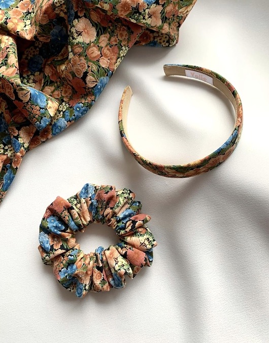 opaski do włosów Płaska klasyczna opaska do włosów Jolie w kwiecisty wzór