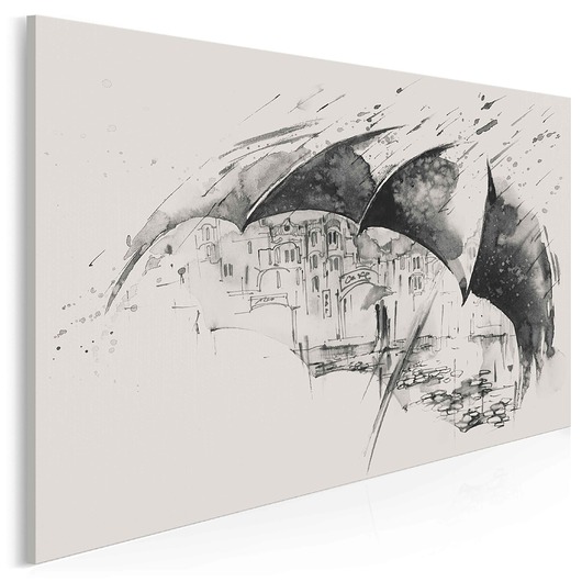 68502 Obraz na płótnie PARASOL SZARY 120x80 VAKUdsgn