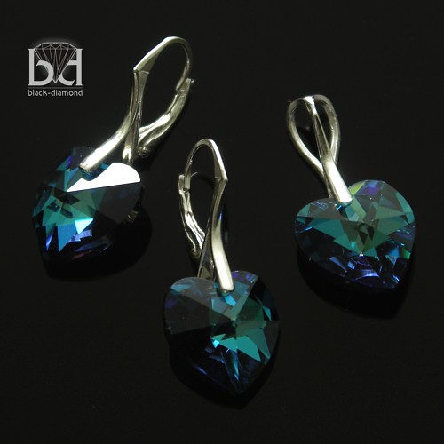 kryształ Swarovski Komplet Black Diamond