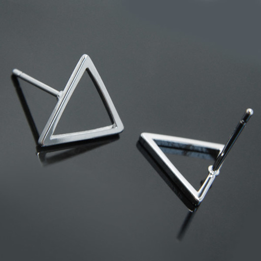 kolczyki - inne Trójkąciki Kontur Srebrne Małe
