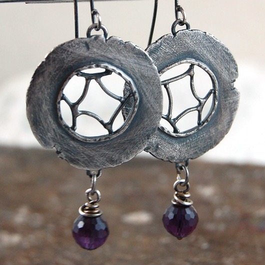 kolczyki srebrne Kolczyki srebrne Ametyst