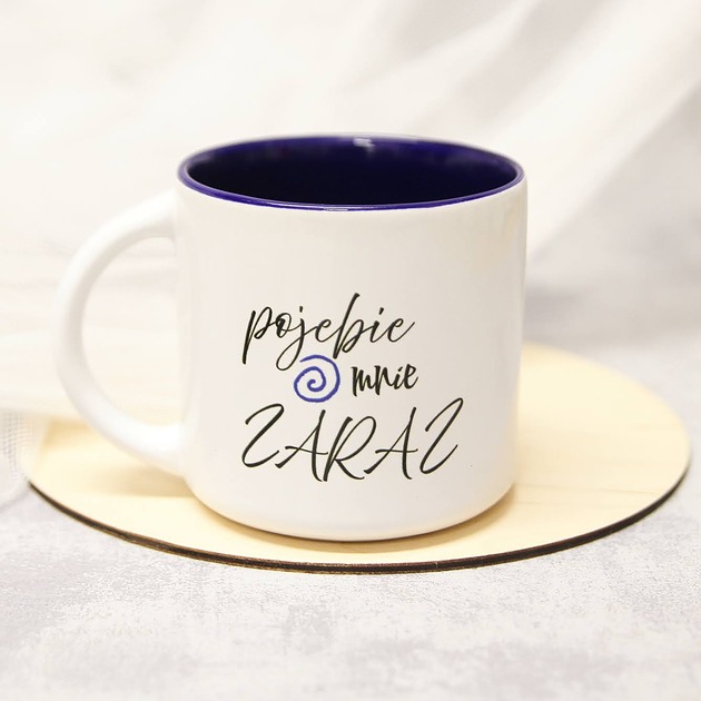 kubki Kubek Po*ebie Mnie Zaraz Granatowy